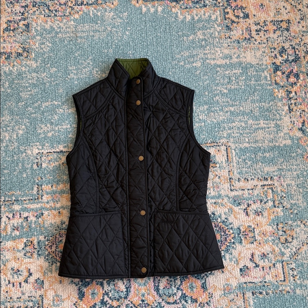 Barbour Liddesdale Quilted Black Vest for Women